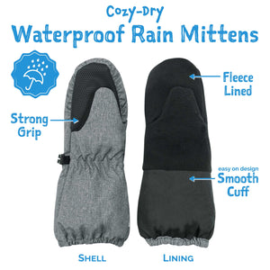 Jan & Jul Kids Rain Mittens - Dusty Pink